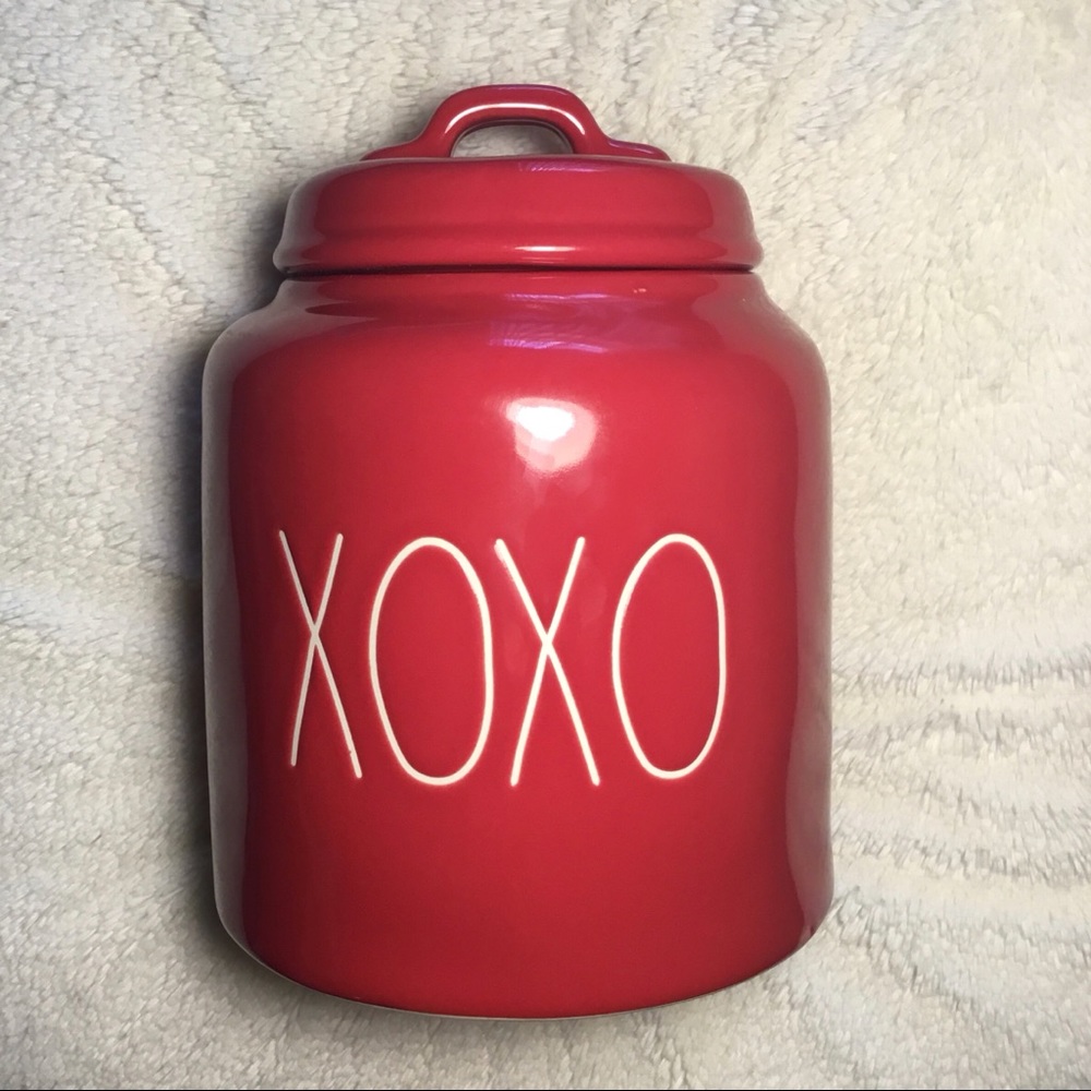 Rae Dunn LL XOXO Red Valentine Canister NWT New
